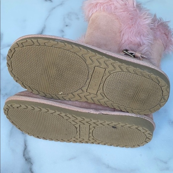 Children’s Place Blush Pink Faux Suede Boots Sz 2 - Picture 5 of 8